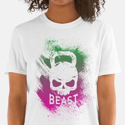 Colorful Skull Kettlebell Unisex T-Shirt