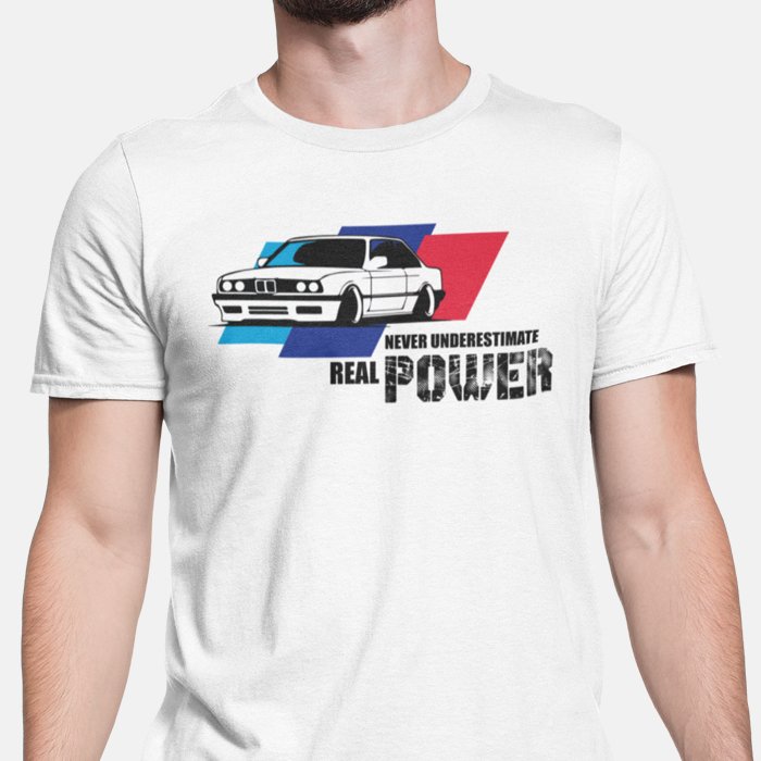 Never Underestimate Real Power BMW Unisex T-Shirt